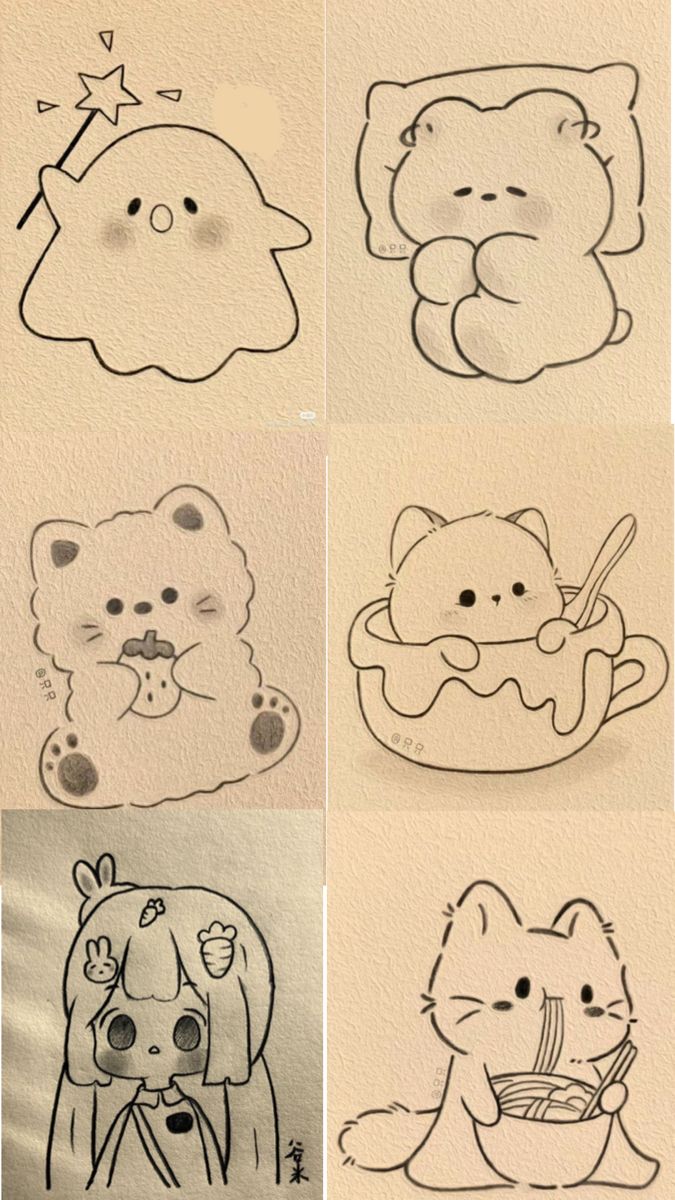 Desenho de Gato: Gato Fofo em diversas poses para desenhar