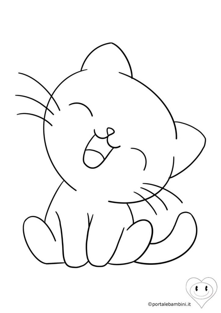 Desenho de Gato: Gato Feliz para desenhar
