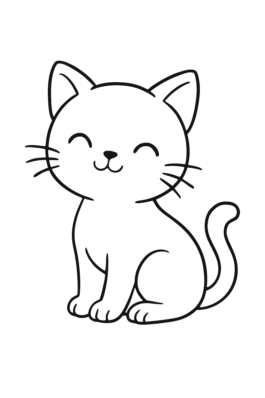 Desenho de Gato: Gato Fofo para desenhar