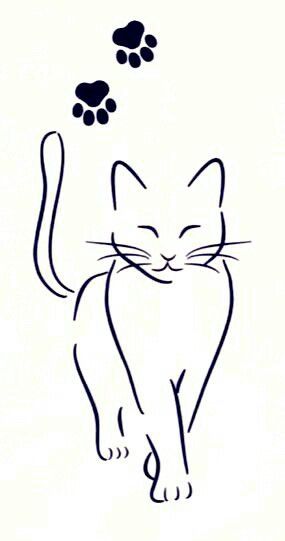 Desenho de Gato: Gato Simples e Fofo para desenhar