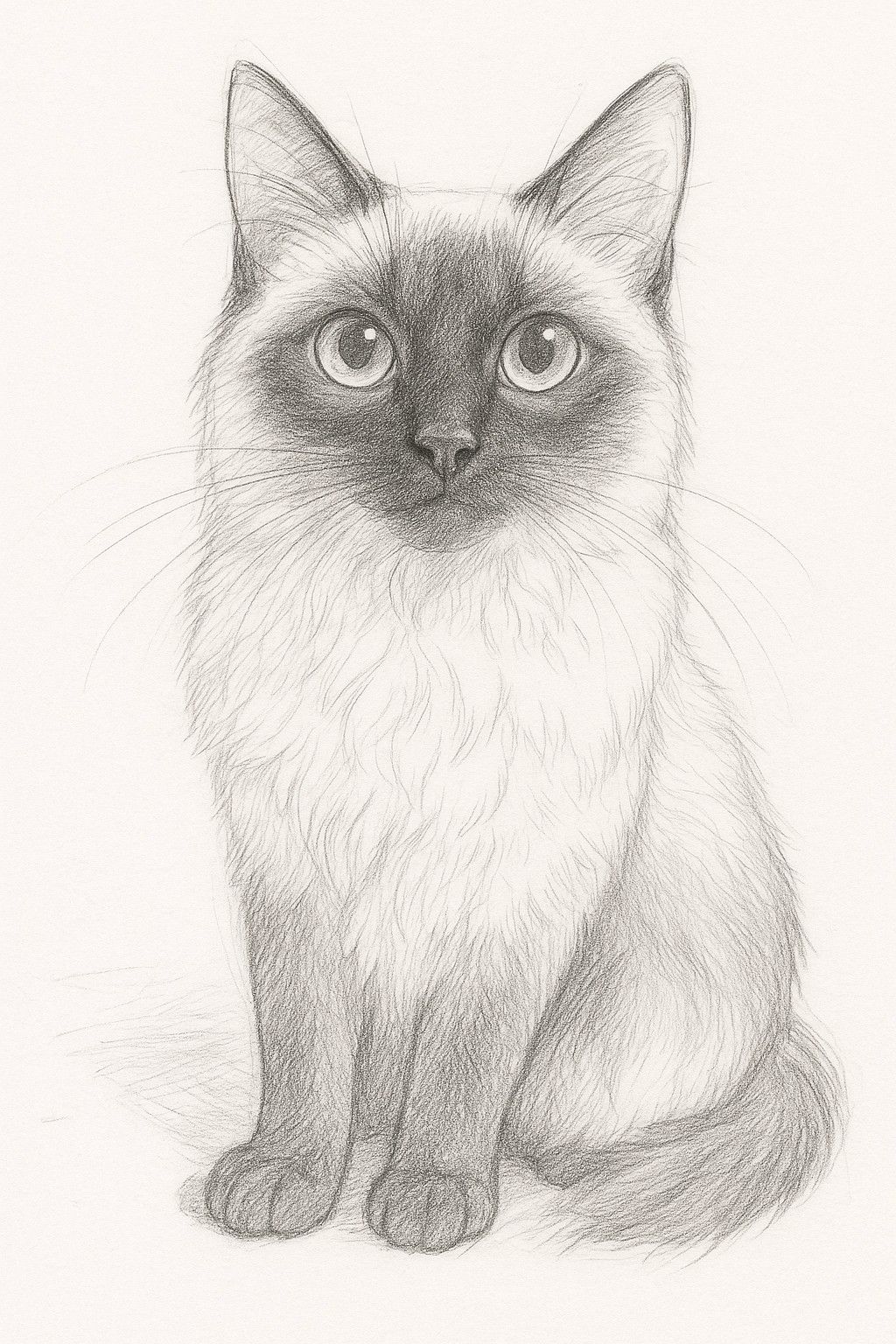 Desenho de Gato: Gato Realista a Lápis para desenhar