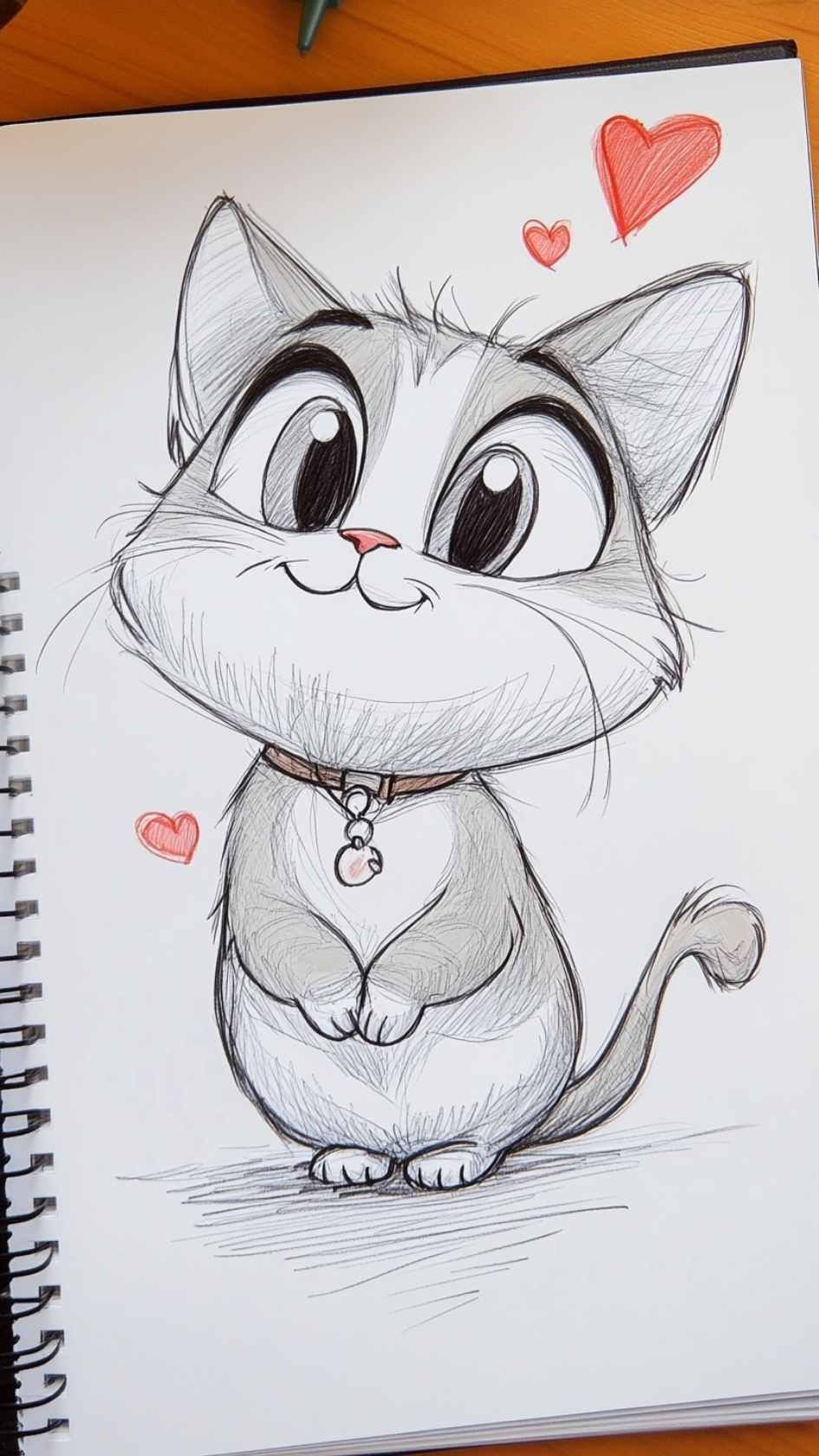 Desenho de Gato: Gato Fofo e Simples para desenhar
