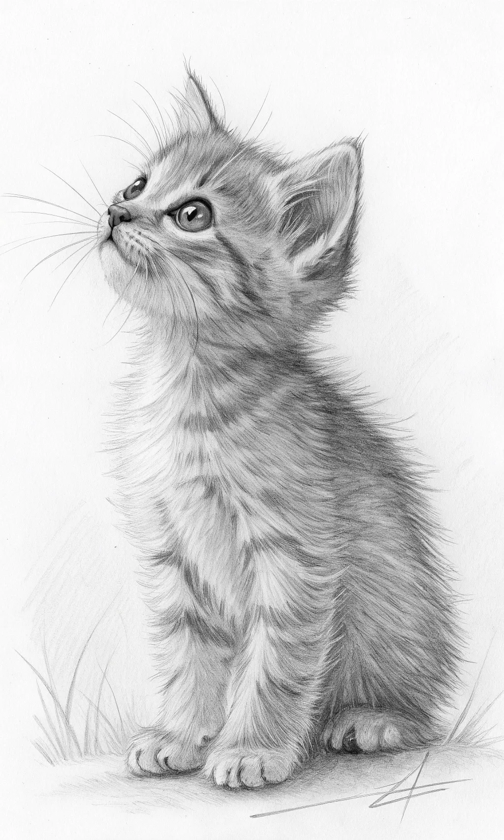 Desenho de Gato: Gato Realista a Lápis para desenhar