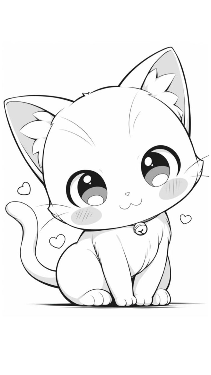 Desenho de Gato: Gato Fofo e Simples para desenhar