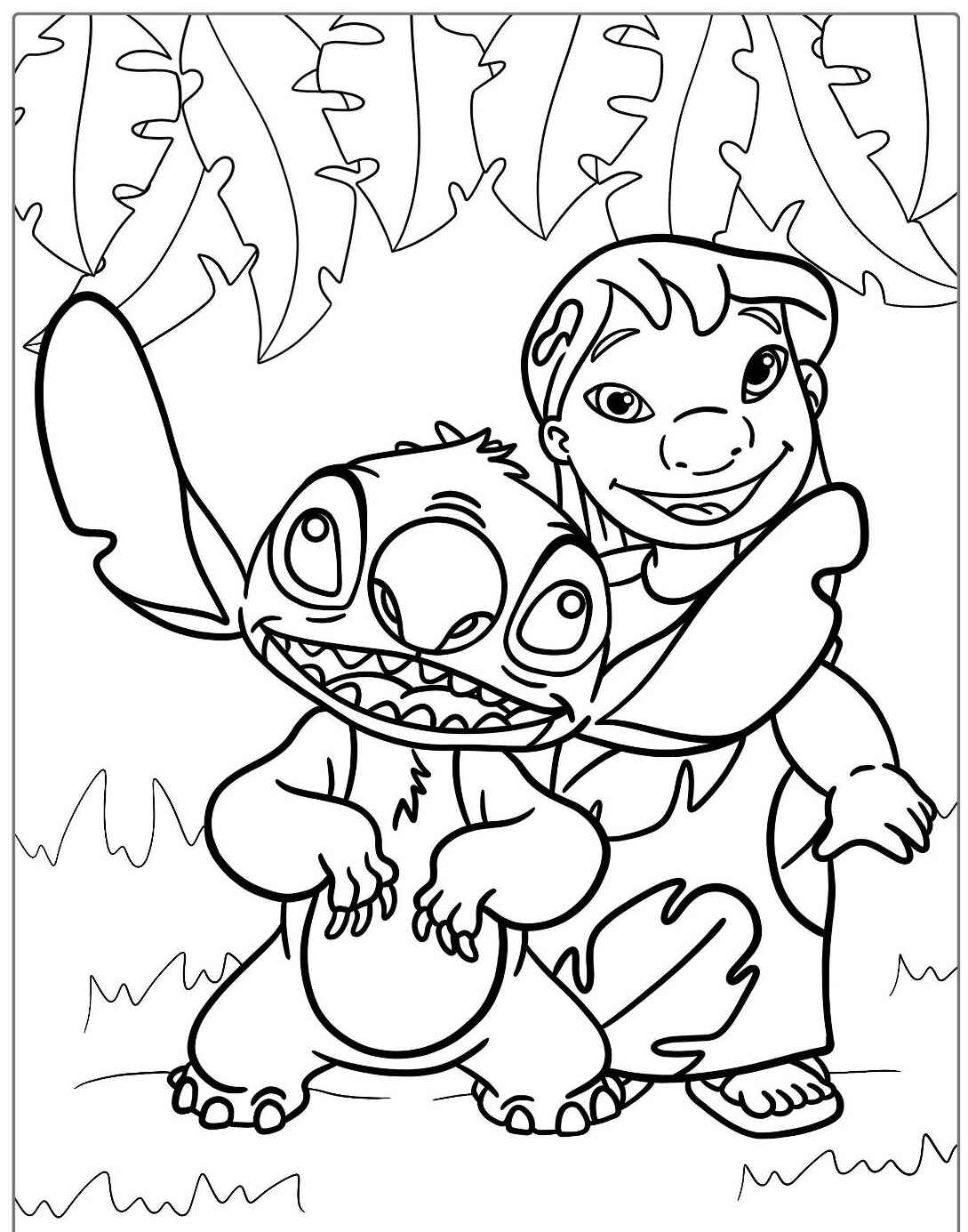 Stitch e Lilo divertidos para Colorir e Imprimir Stitch e Lilo divertidos para Colorir e Imprimir