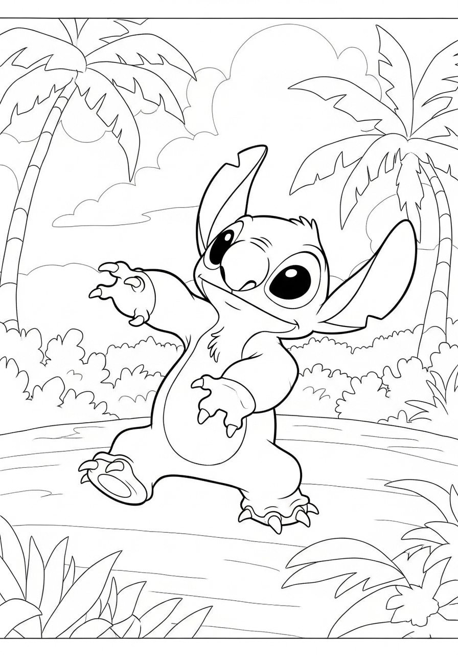 Desenho do Stitch para imprimir e colorir 116 Desenho do Stitch para imprimir e colorir 116