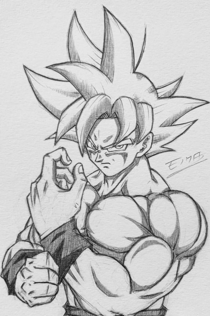 Desenhos para Desenhar do Goku em ação