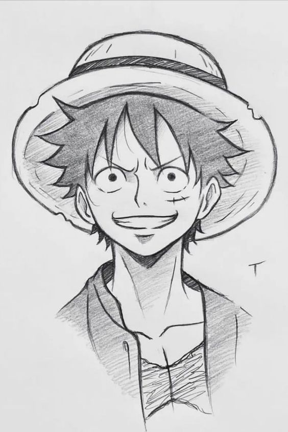Desenhos para Desenhar do personagem Luffy de One Piece