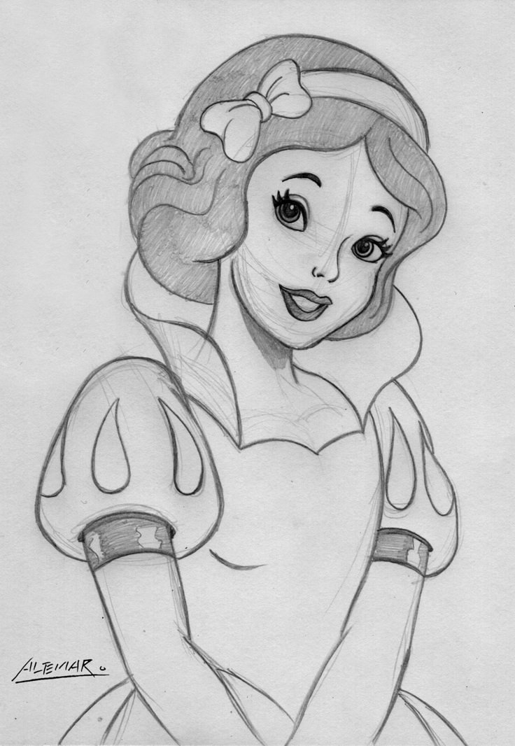 Desenhos para Desenhar da Princesa Branca de Neve