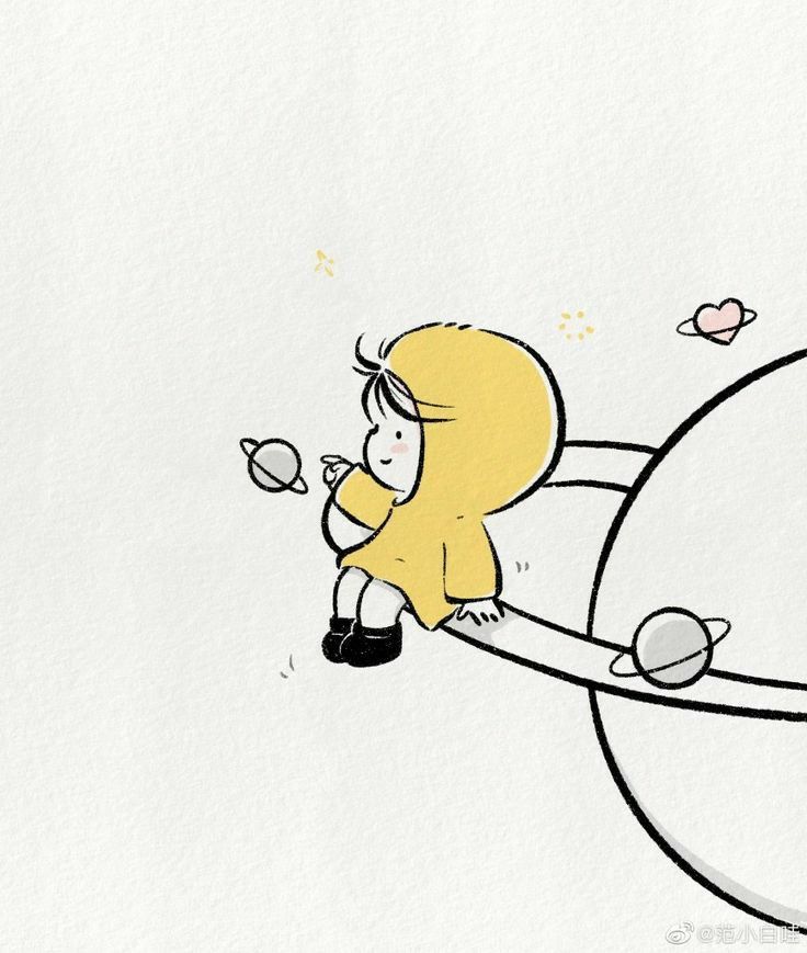 Desenhos para Desenhar de Criança no espaço com planetas