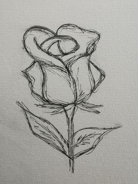 Desenho para Desenhar: Rosa com detalhes elegantes