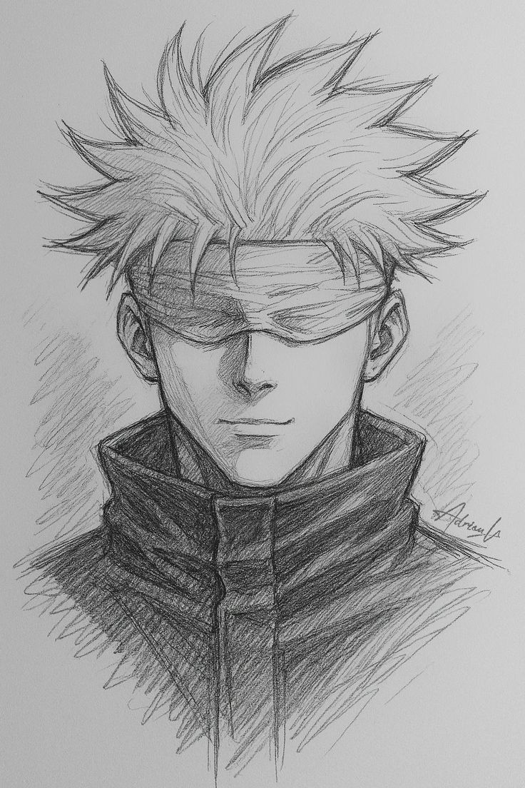 Desenho para Desenhar: Personagem usando máscara e cabelo espetado