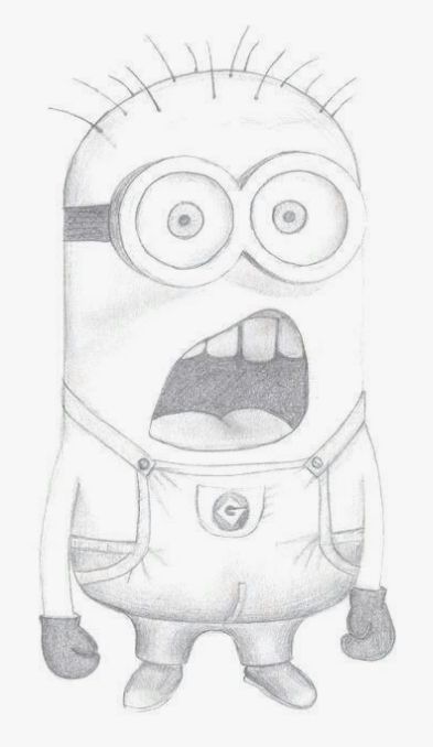 Desenho para Desenhar: Minion com expressão engraçada