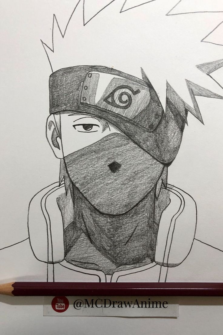 Desenho para Desenhar: Personagem Kakashi de Naruto