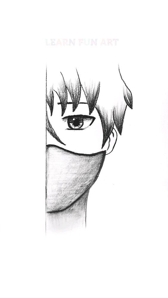 Desenho para Desenhar: Personagem com máscara e cabelo desfiado