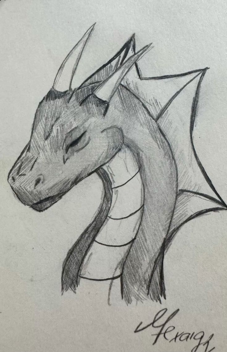 Desenho para Desenhar: Dragão com detalhes na cabeça