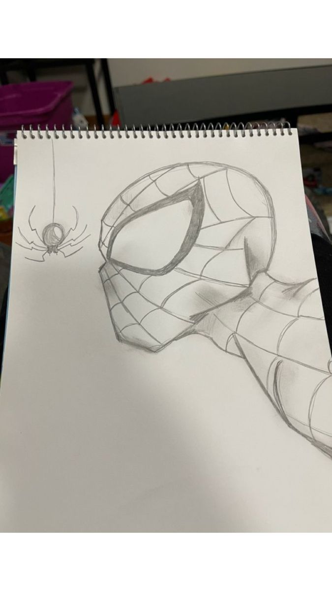 Desenho para Desenhar no Caderno do Homem Aranha em esboço