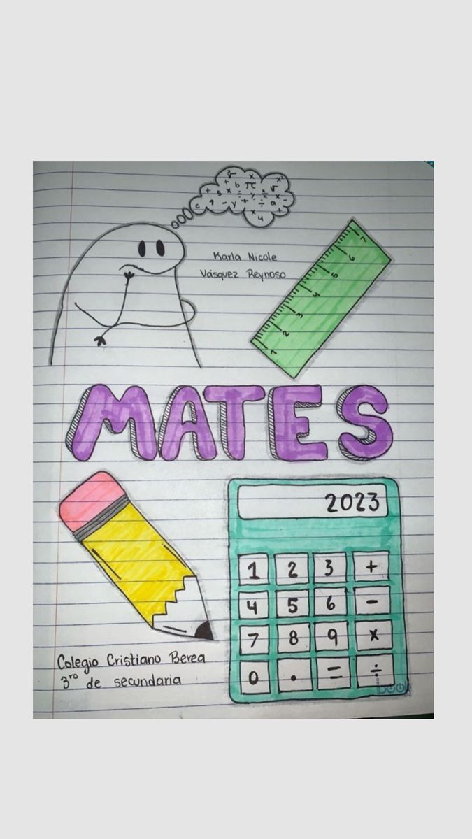 Desenho para Desenhar no Caderno de elementos escolares coloridos