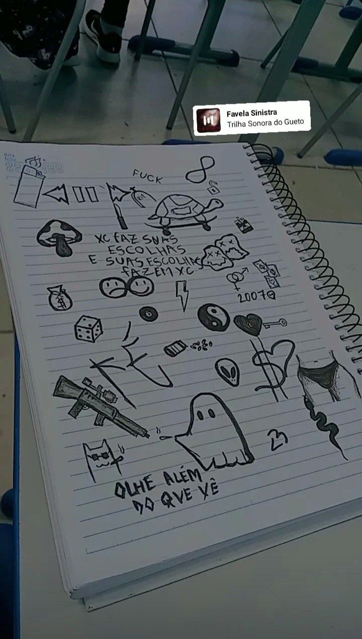 Desenho para Desenhar no Caderno de ideias criativas e doodles