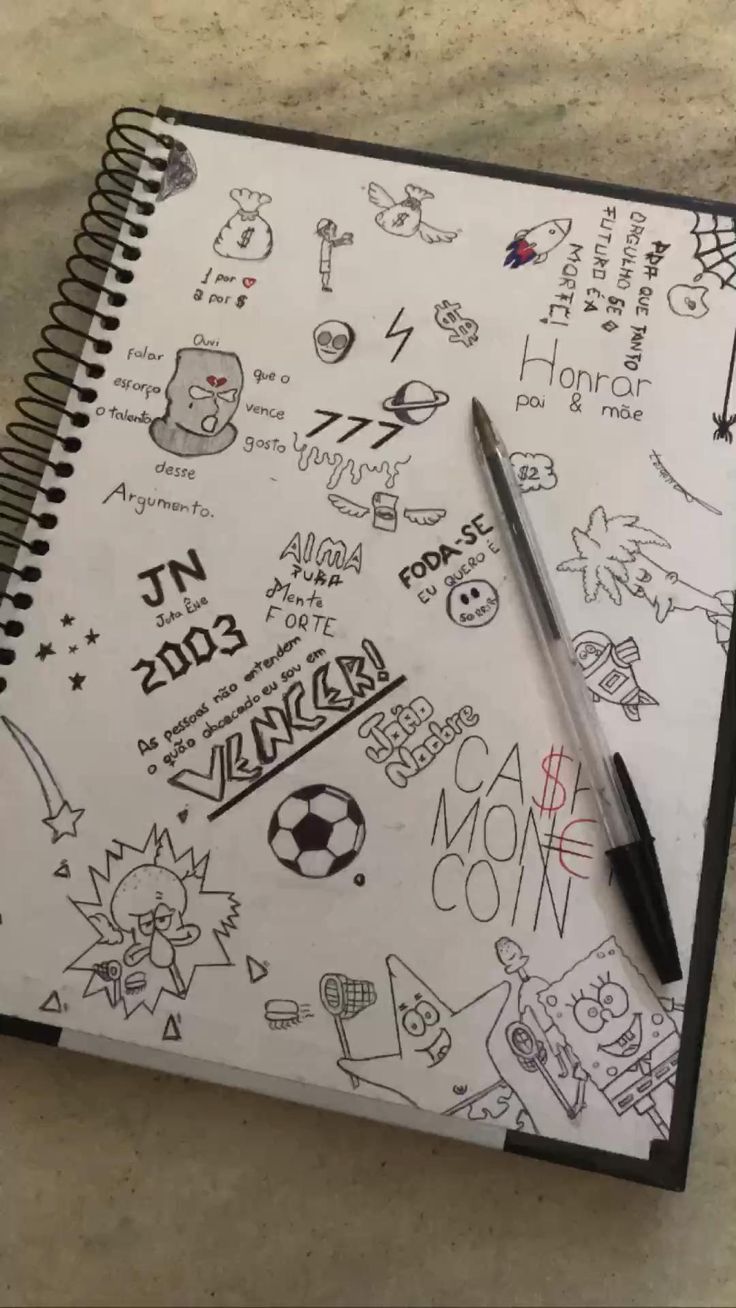 Desenho para Desenhar no Caderno de várias referências divertidas