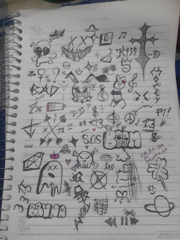 Desenho para Desenhar no Caderno de diversos esquemas gráficos