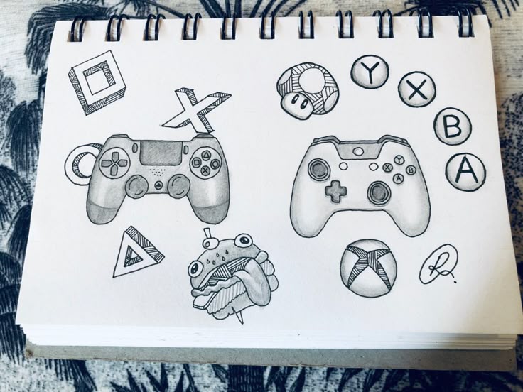 Desenho para Desenhar no Caderno de controles de videogame