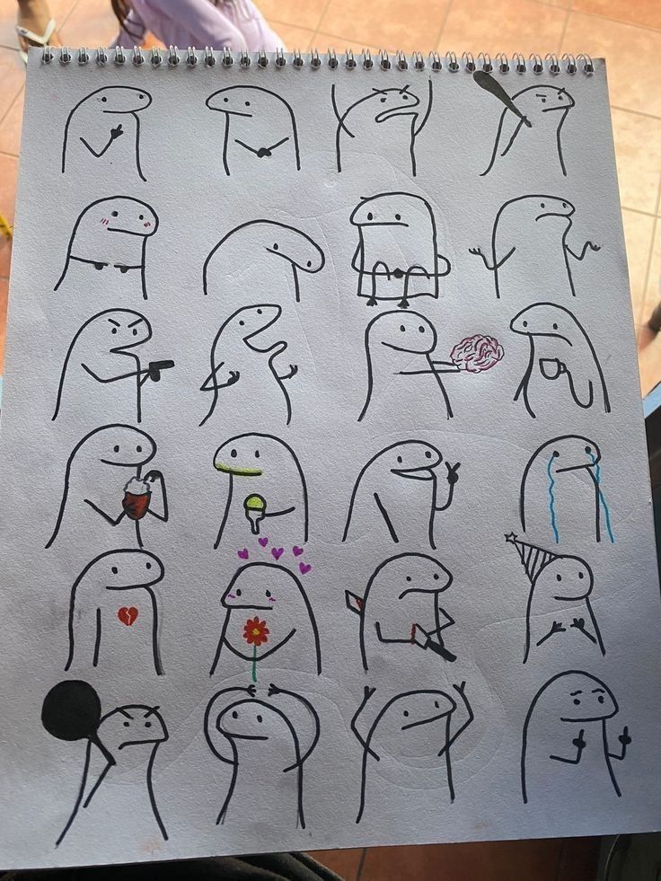 Desenho para Desenhar no Caderno de personagens simples variados