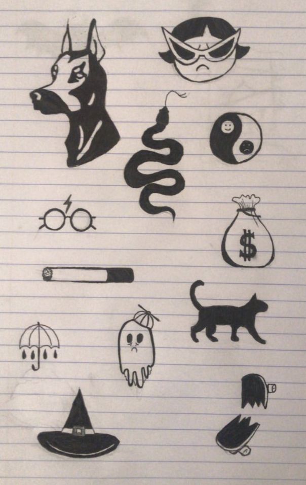 Desenho para Desenhar no Caderno de ícones de mistério e fantasia