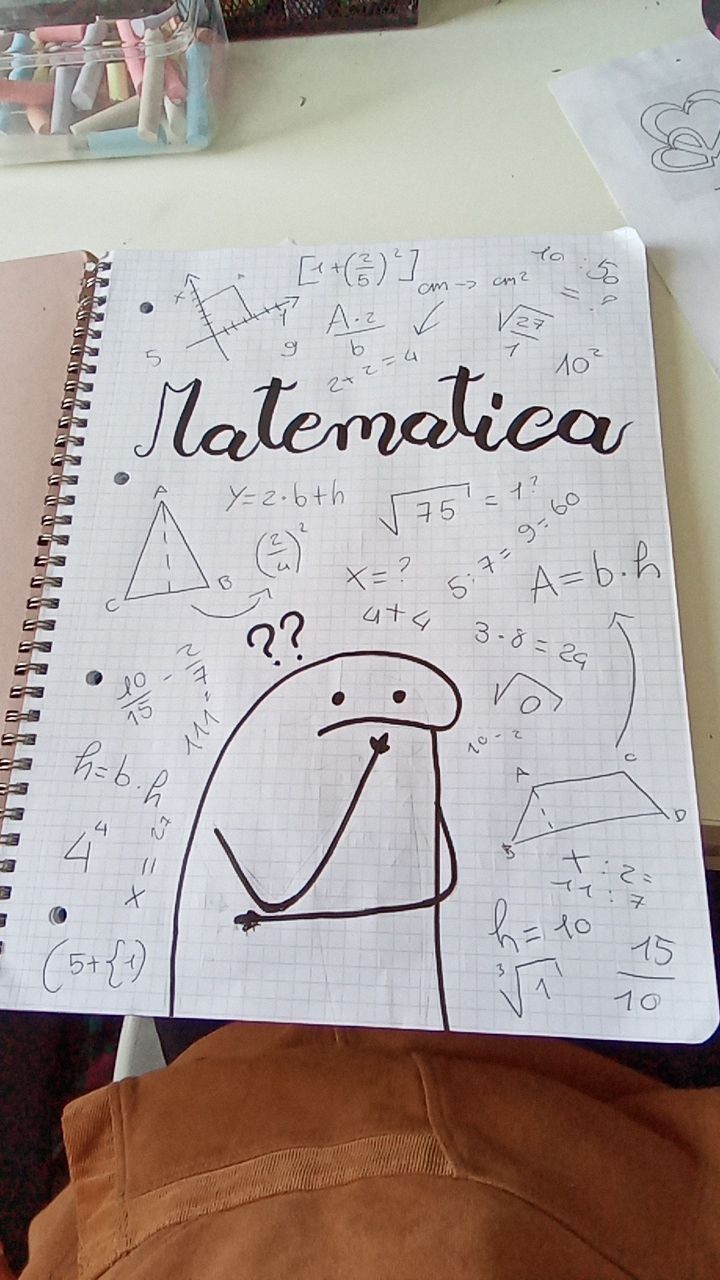 Desenho para Desenhar no Caderno de figura confusa sobre matemática