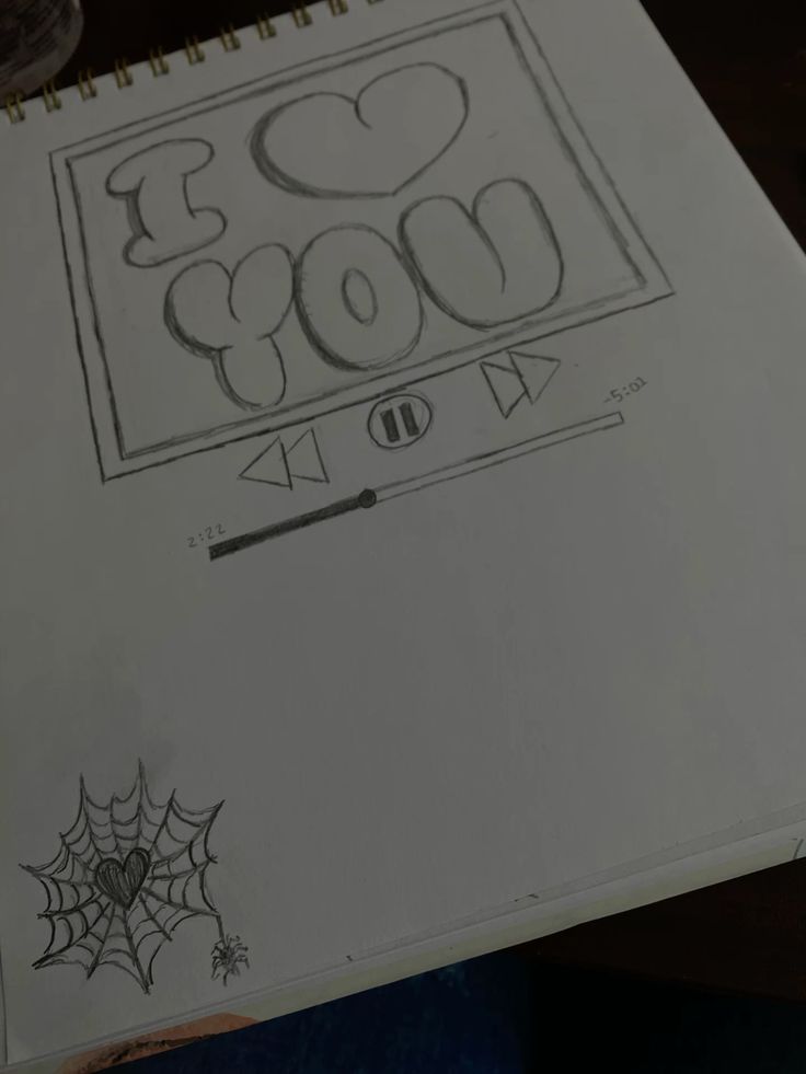 Desenho para Desenhar no Caderno com tema de amor e música