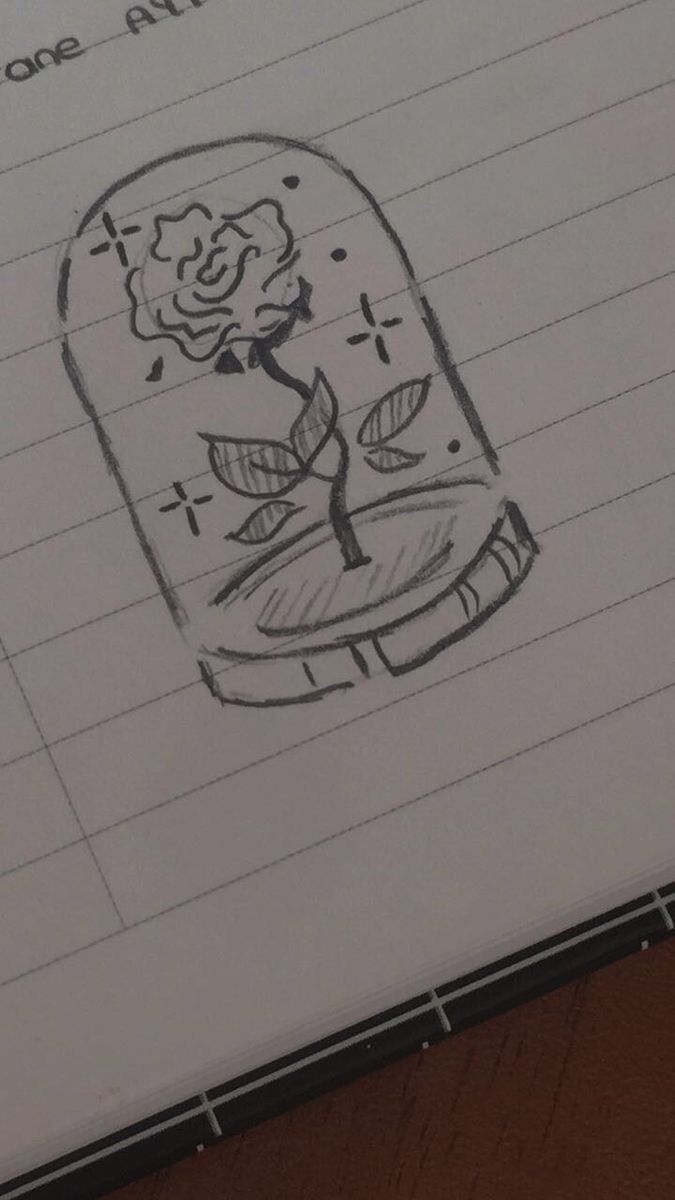 Desenho para Desenhar no Caderno de rosa em vidro com estrelas