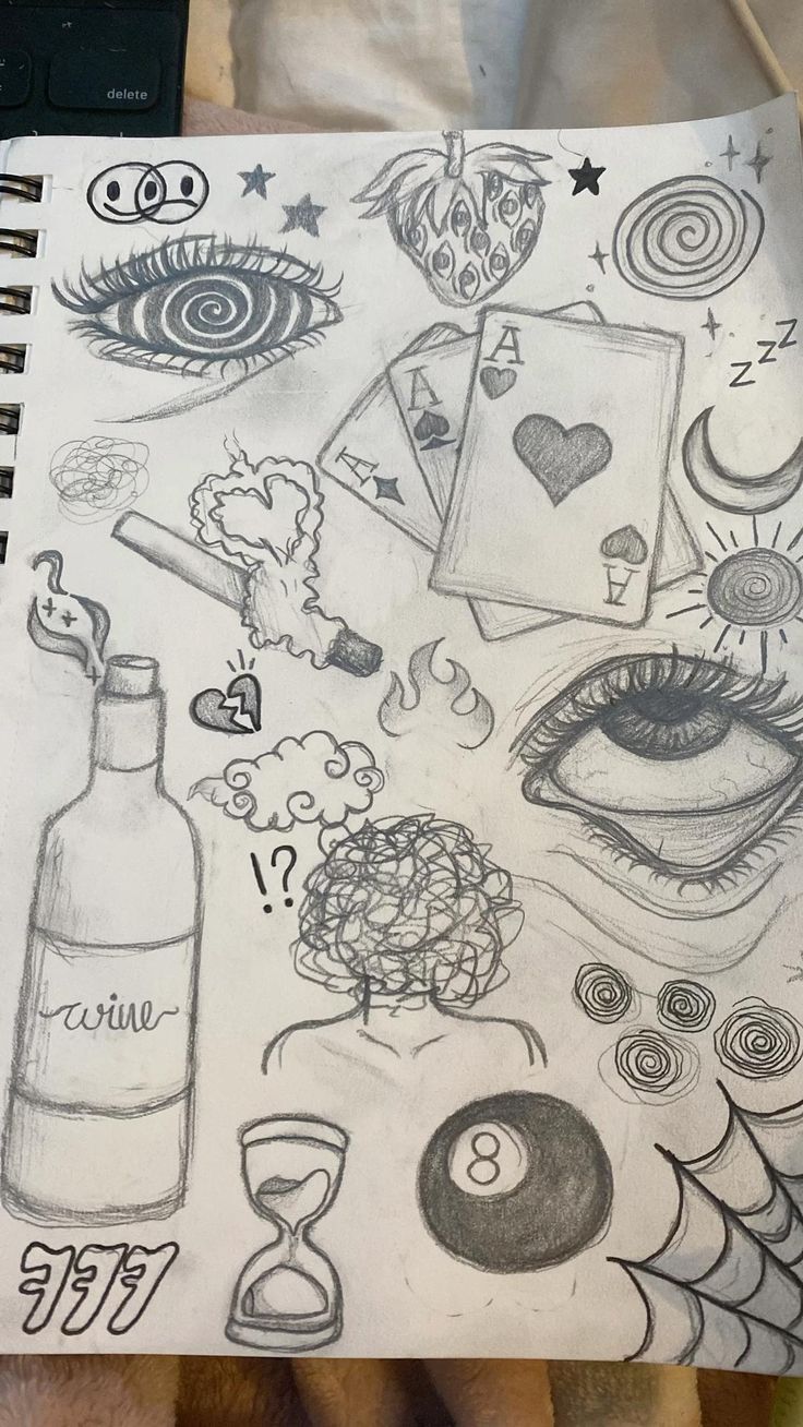 Desenho para Desenhar no Caderno de várias ilustrações criativas