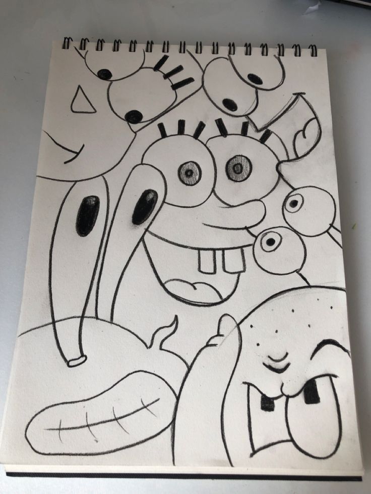 Desenho para Desenhar no Caderno de personagens animados divertidos