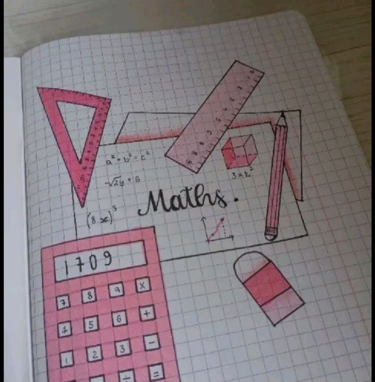 Desenho para Desenhar no Caderno de materiais escolares de matemática