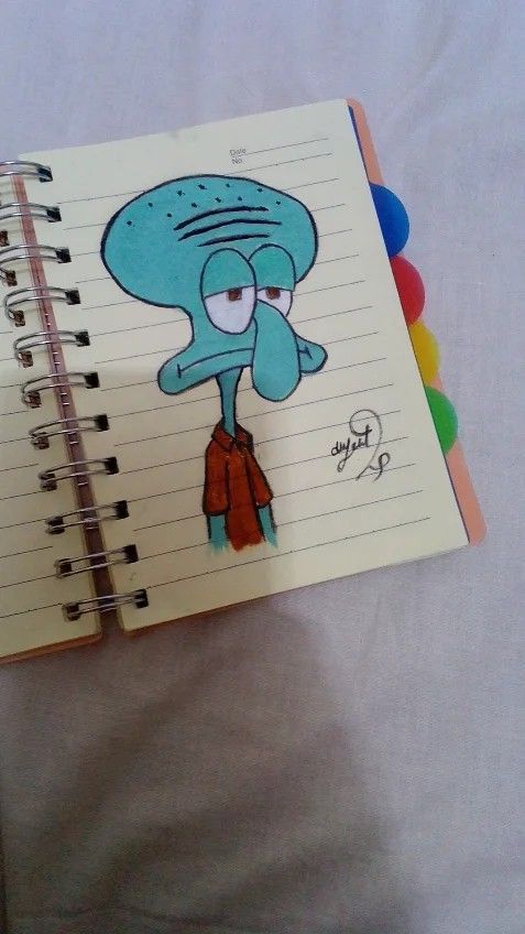 Desenho para Desenhar no Caderno do personagem Squidward