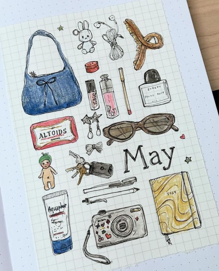 Desenho para Desenhar no Caderno de itens diversos do mês de maio