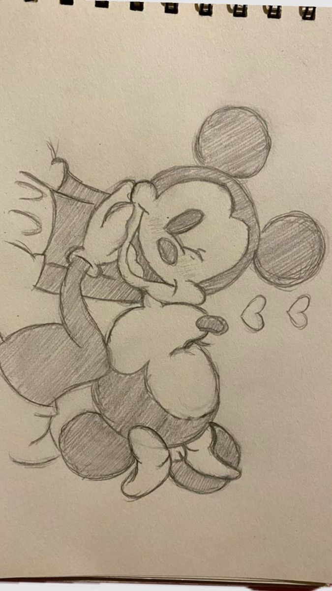 Desenho para Desenhar no Caderno do personagem Mickey Mouse