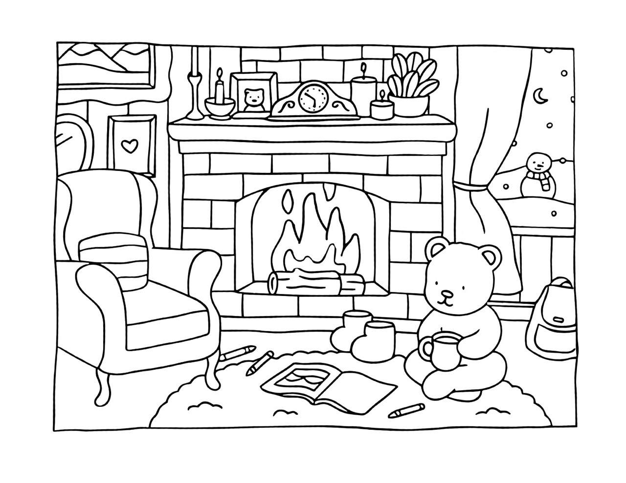 Bobbie Goods Urso Aconchegante para Colorir e Imprimir