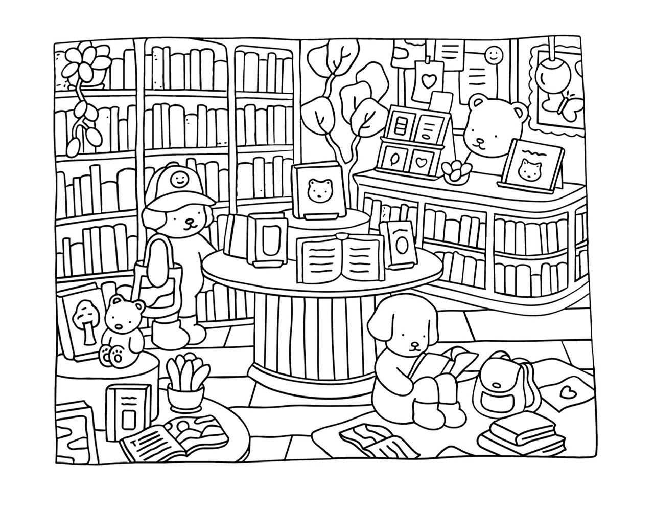 Desenhos Bobbie Goods de Biblioteca para Colorir