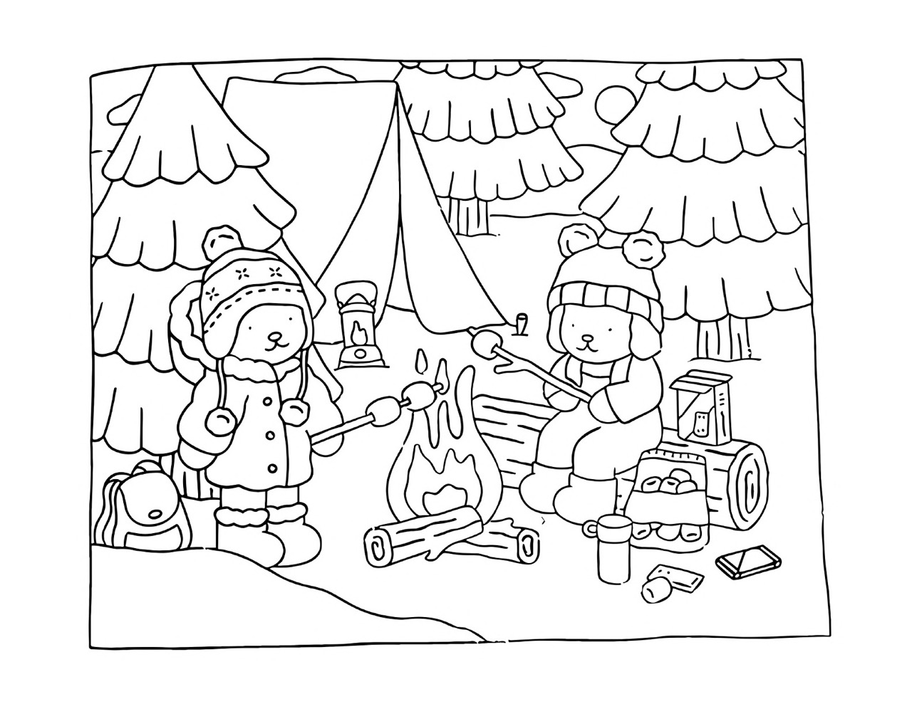 Bobbie Goods Acampamento para Colorir e Imprimir Bobbie Goods Acampamento para Colorir e Imprimir