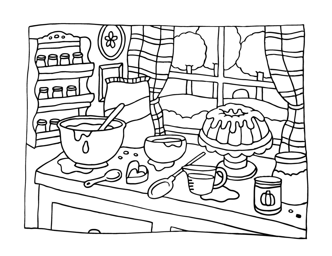 Bobbie Goods Cozinha para Colorir e Imprimir Bobbie Goods Cozinha para Colorir e Imprimir