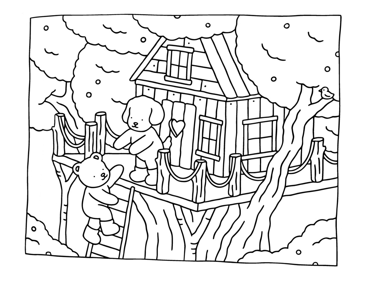 Desenhos Bobbie Goods de Cabana na Árvore para Colorir Desenhos Bobbie Goods de Cabana na Árvore para Colorir