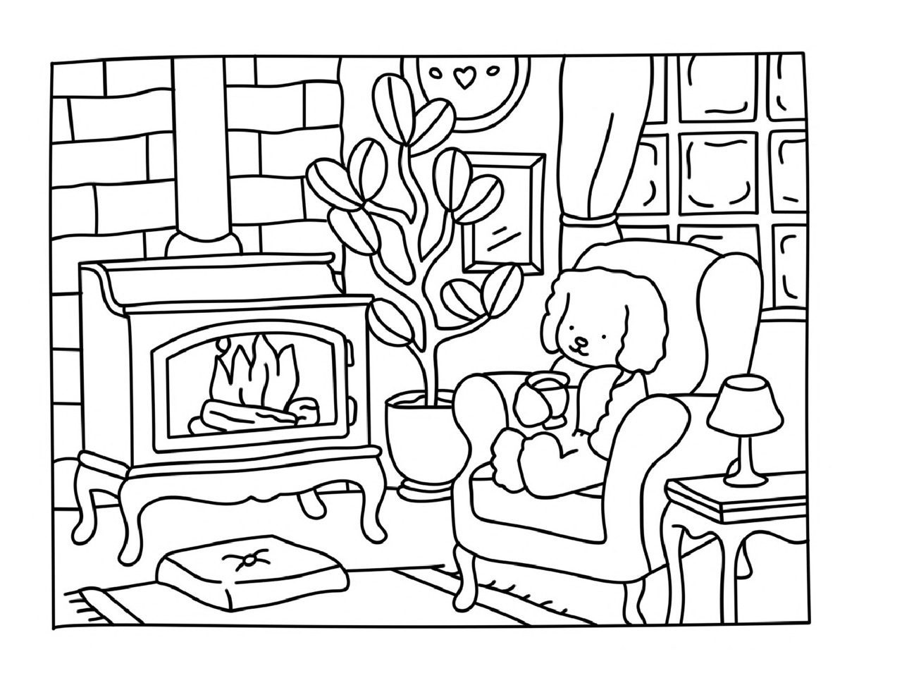 Desenho Bobbie Goods de cão aconchegante para imprimir