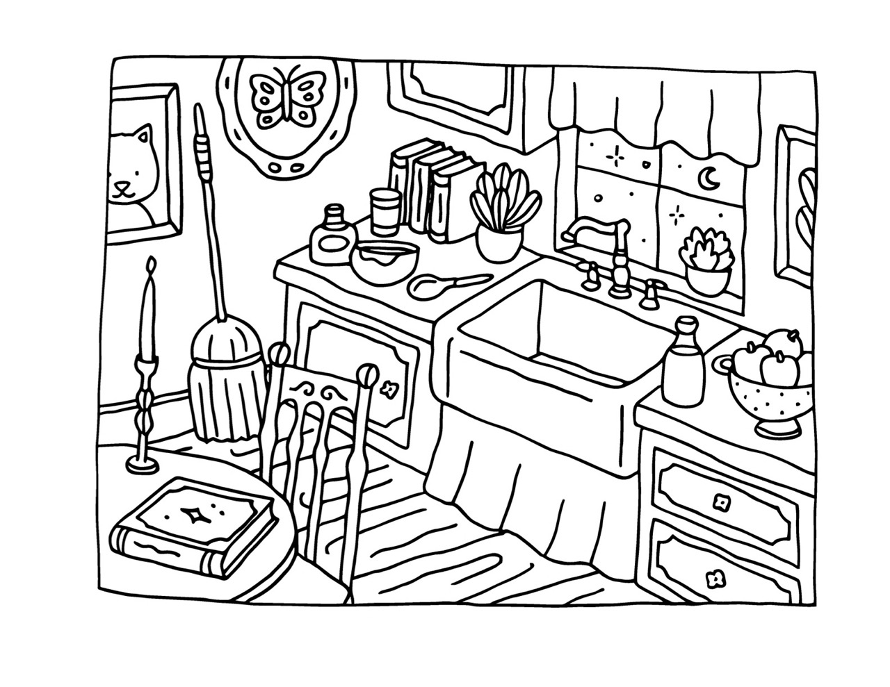 Desenho Bobbie Goods de uma cozinha para colorir