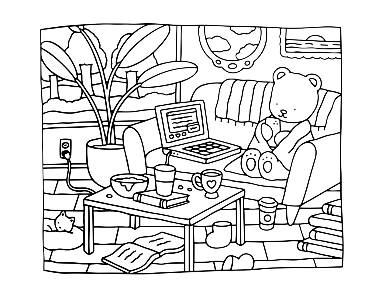 Desenho Bobbie Goods de sala de estar para colorir