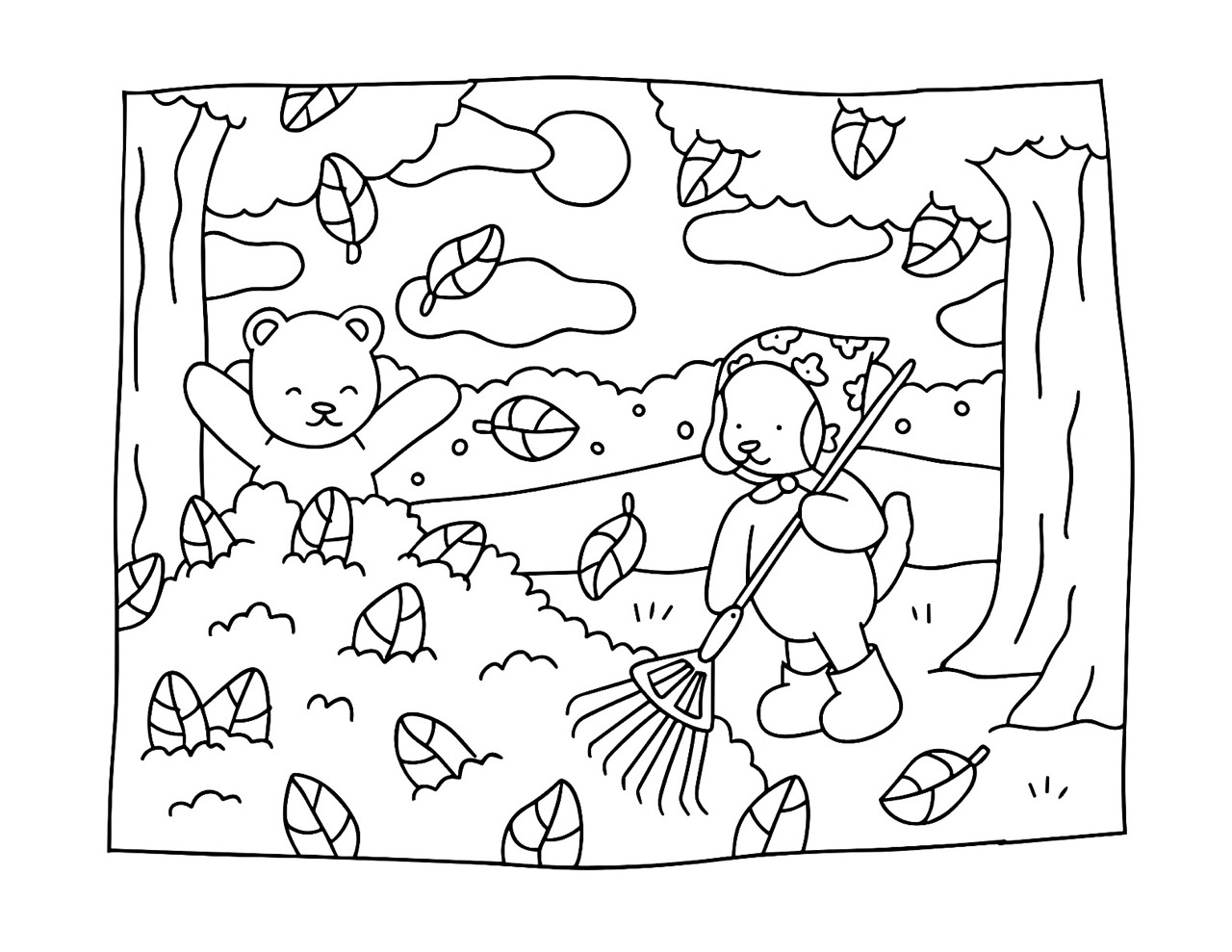 Desenho Bobbie Goods de animais no bosque para imprimir