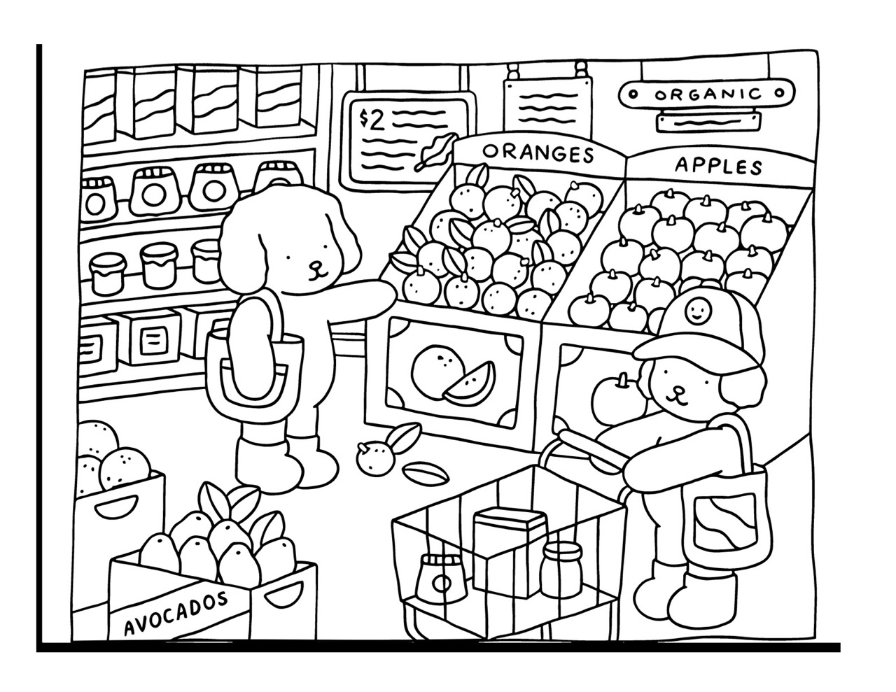 Desenho Bobbie Goods no mercado para colorir