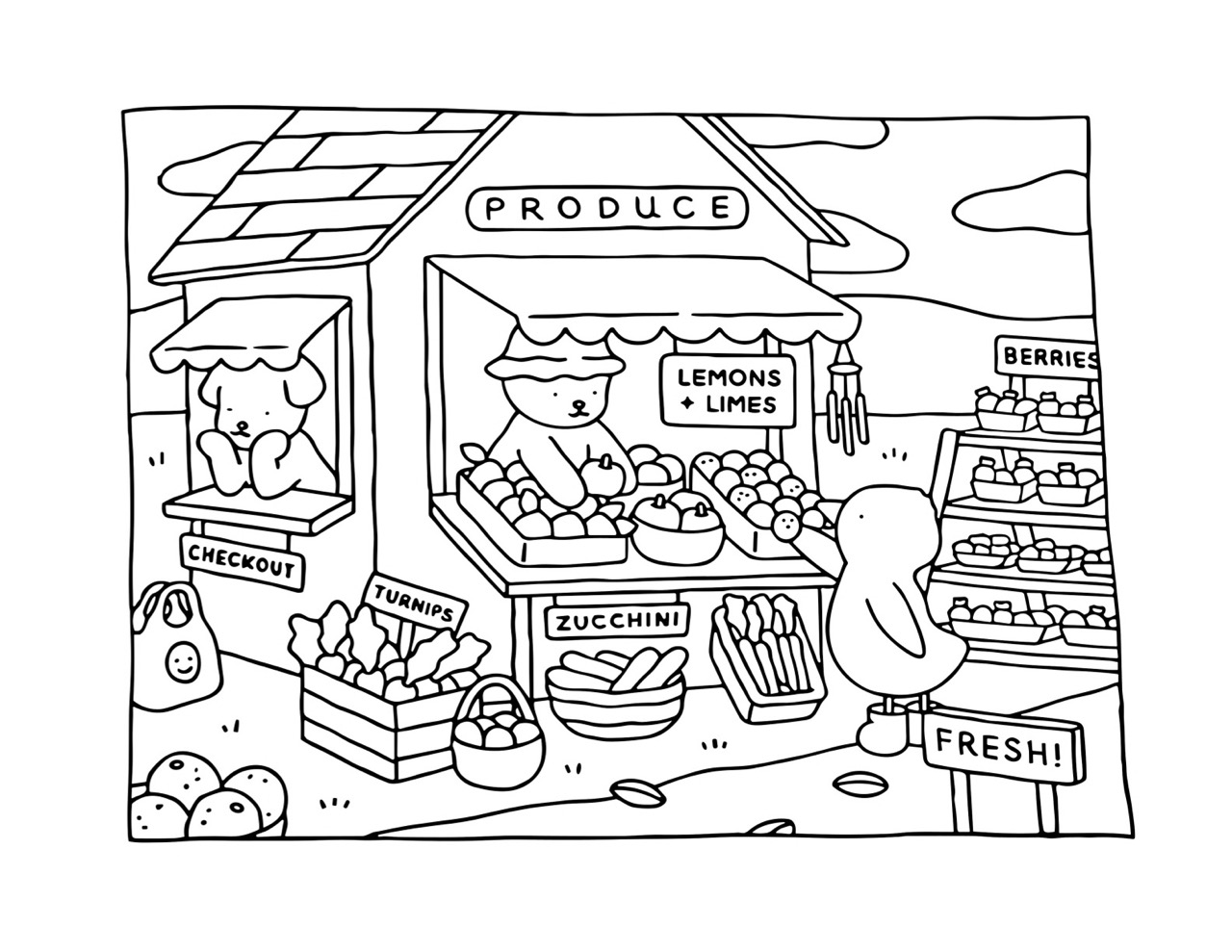 Desenho Bobbie Goods de mercado para colorir