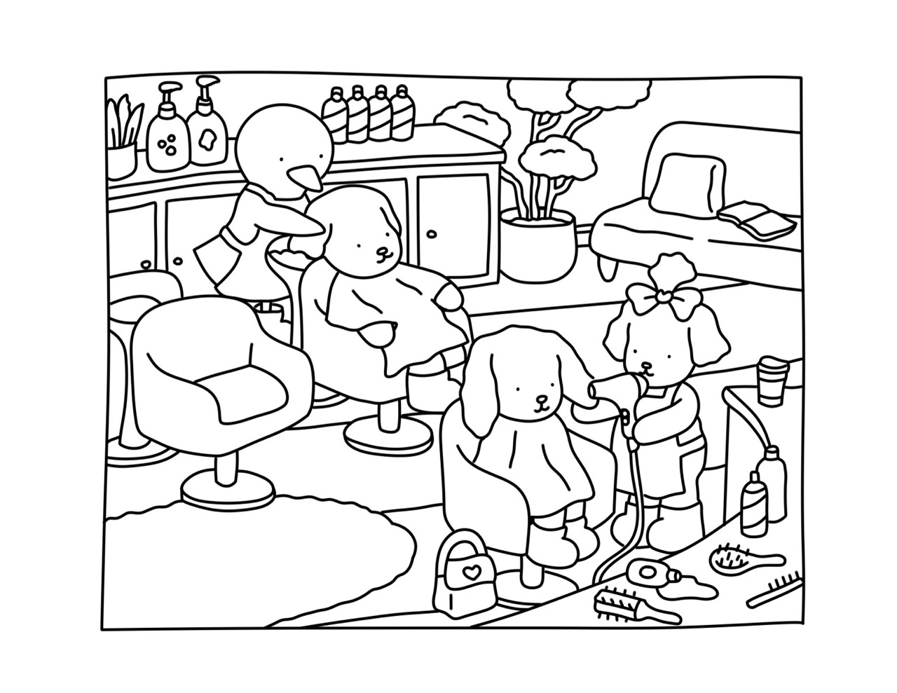 Desenho Bobbie Goods em salão de beleza para colorir