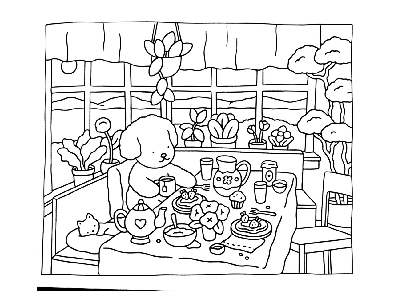Desenho Bobbie Goods de chá da tarde para imprimir